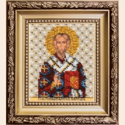 Набор для вышивания бисером ЧАРИВНА МИТЬ "Икона святого архиепископа Новгородского Геннадия"